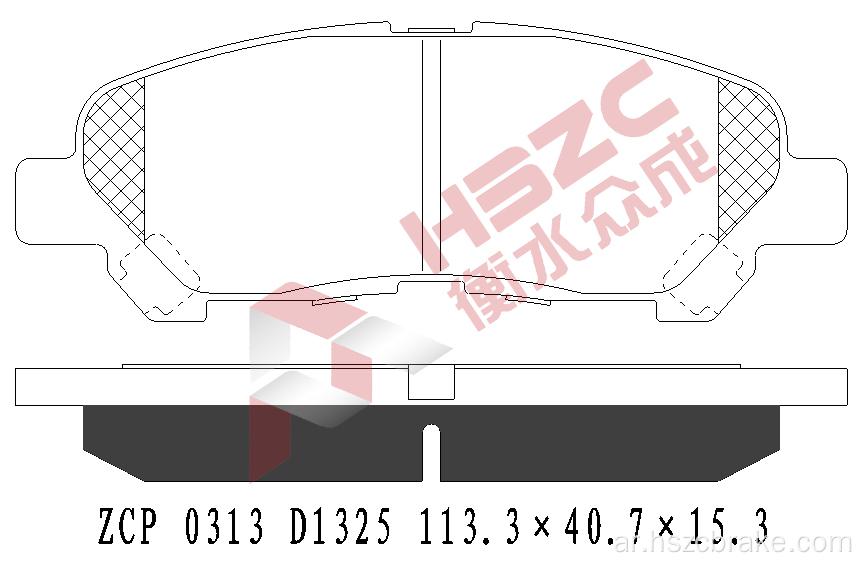 FMSI D1374 CERAMIC BRAKE PAD TO TOYOTA