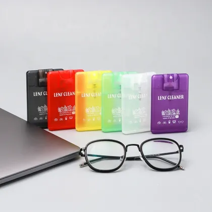 Plastic Portable 20ML Credit Card Eyewear Lens Cleaner Spray
