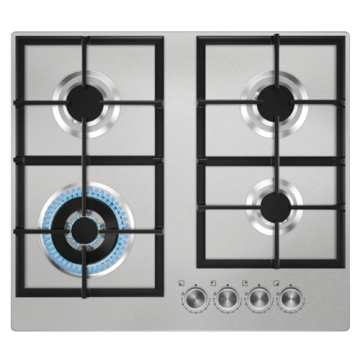 4 Burner Smeg Hob Stainless Steel