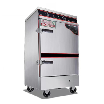 เครื่องนึ่งอาหารไฟฟ้าพร้อม 6 ถาดสำหรับทำข้าวและอุปกรณ์ร้านอาหาร