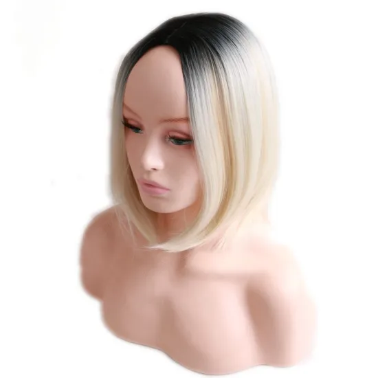 short cheap wig synthetic hair wigs for black women heat resistant 12 inch bob ombre blonde synthetic wig