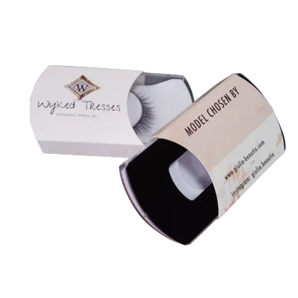 Custom Round Plastic Cases Eyelashes Paper Box