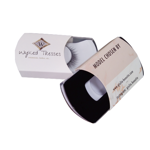Eyelash Acrylic Box Custom Paper Cover Slip