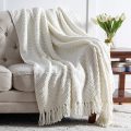 Throw Blanket Knit Chenille Blanket Versatile for Chair