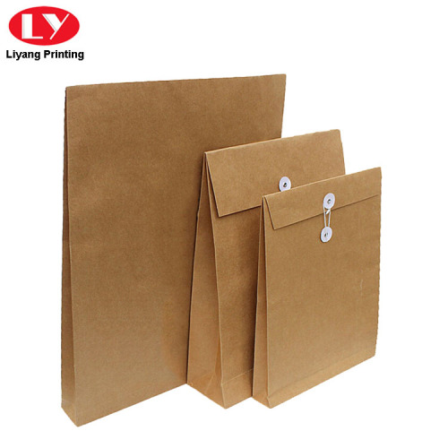 Kraft Paper Soble Bag String Cerrar para documentos