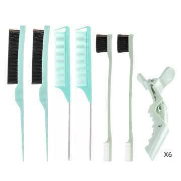 Professional Hair Styling Accessory Set: Brush, Rat Tail Comb, Braid Tool & More