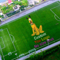 Recurso artificial de campo de futebol premium