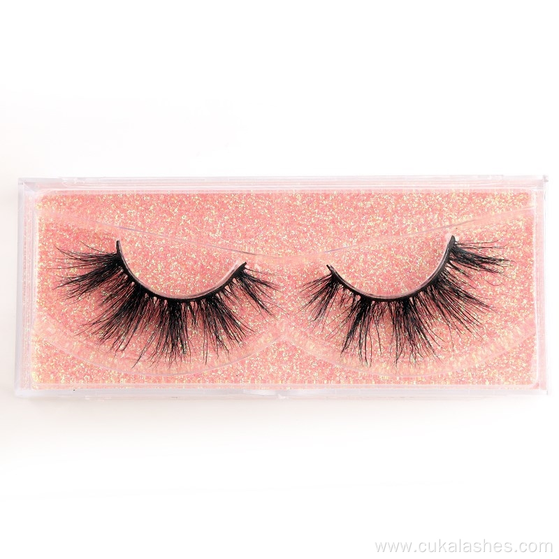 wispy mink eyelashes mink lashes with plastic box