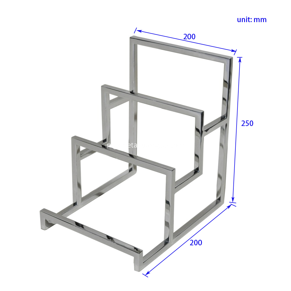 SSDT0007 10mm Square Solid Bar Wallet Display Rack Size