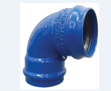 Iron double socket bend with rubber seals