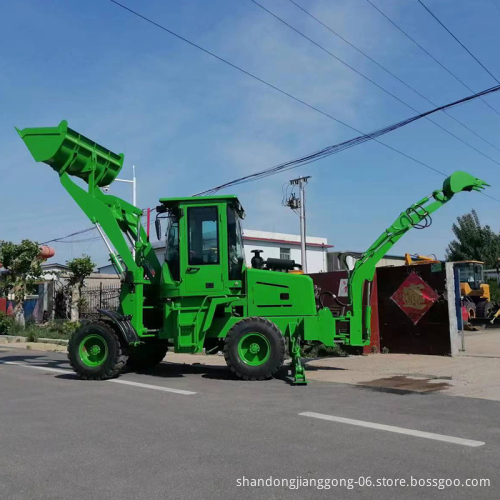 EPA Certified Diesel-Powered Compact Backhoe Loader Excavator with 4WD