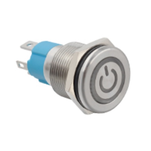 19mm 10A Φωτιζόμενη μεταλλική διακόπτη Pushbutton