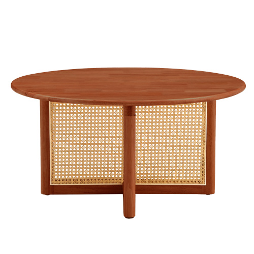 Modern MDF Coffee Table with Rounded Design