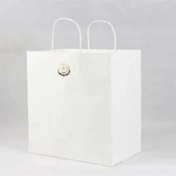 White Kraft Paper Shopping Bags