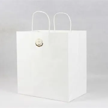 White Kraft Paper Shopping Bags