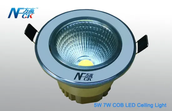 5000k 600lm 7watt Cob Led Ceiling Light , Led Ceiling Light Fixtures