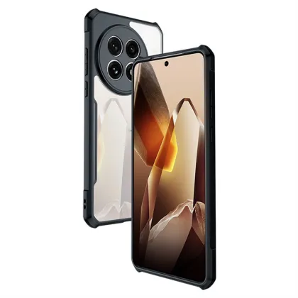 Black TPU Bumper Clear Acrylic Phone Case for OnePlus Ace 5/5 Pro