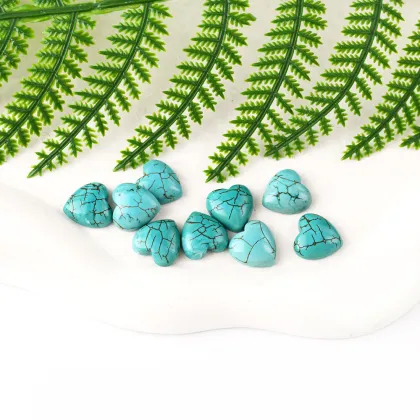Synthetic Turquoise Campitos Turquoise Heart Cabochons