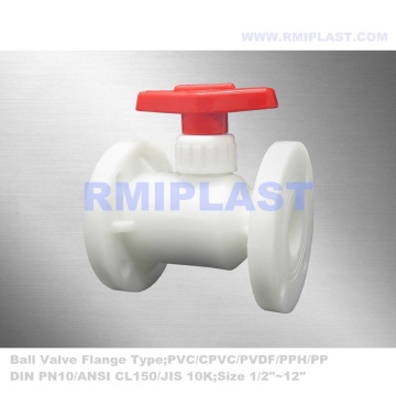 Manual Ball Valve PVDF Flange End ANSI CL150