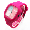 Montre gelée mignonne personnalisée de bonbons au silicone