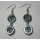 Hematite Earring with silver color finding