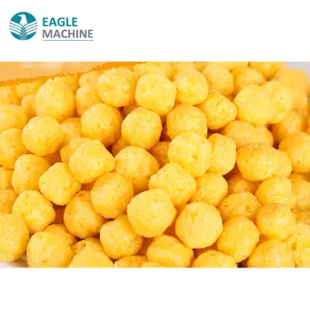 Nigeria Customer Orders Puffed Cheese Ball Corn Snack Making Machines/Twin Screw Extruder Production Line