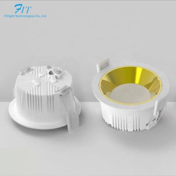 Dimmable LED Downlight with Gold Reflector - Adjustable Spot Lighting