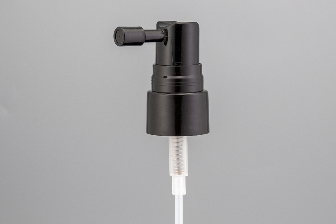 20/410 Black Smooth Long Nozzle Oral Spray Pump