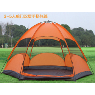 Single door double layer hand tent