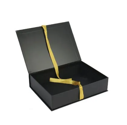 Matte Black Hair Extension Cardboard Gift Box