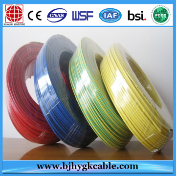 H07V-U 1,5 mm Cable eléctrico de 2,5 mm Cable de construcción de PVC Bs6004 Cable eléctrico de cobre