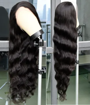 High Quality Cuticle Aligned For Black Women Brazilian Body Wave 36 Inches 40 Inches Human Hair Lace Front Wigs