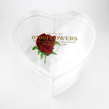 Customized Square Clear Acrylic Flower Chocolate Box