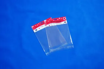 Flexible Clear Bopp / Opp Header Bag Packing With Tape Recyclable
