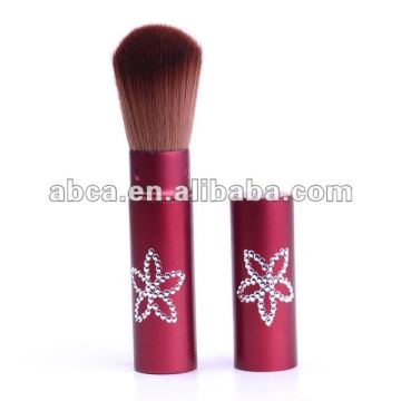Retractable makeup brush with cheap price 2013 Hot Selling Synthetic Hair Goat Hair Wool 2013 Factory Price