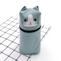 Three-dimenssional cute cat canvas pencil case