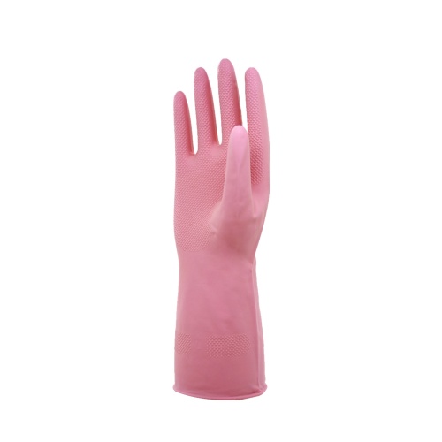 Silicon Reusable Waterproof Flocked Lined Latex Rubber Household Gloves For Washing Cleaning