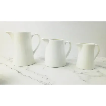 Bone China Sugar Pot with Handle - Wholesale Porcelain Creamer Jug