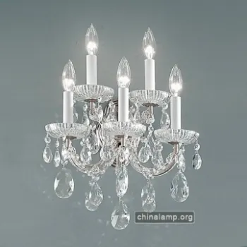 Indoor 5 Lights Crystal Candle Wall Sconces