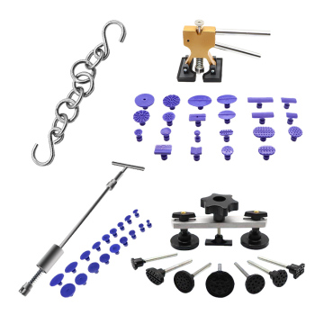 Hanging Chain Concave and Convex Repair Tool: Scratch-Free Sheet Metal Puller with Suction and Extraction