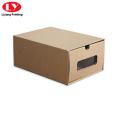 Natural Brown Kraft Paper Shoe Pacakging Box