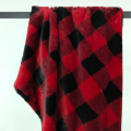 Fauxe Rabbit Murs Plaid Одеяние Lambswool