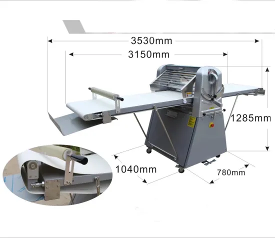 European Style 520*2200mm Croissant Dough Pastry Sheeter