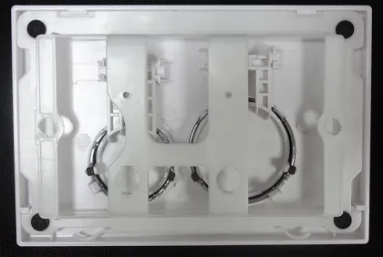 Toilet Front Push Plate Dual Buttons White for Concealed Cistern