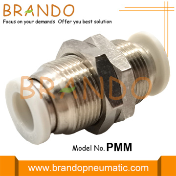 PSMM Bulkhead Union Push in Pneumatic Tley