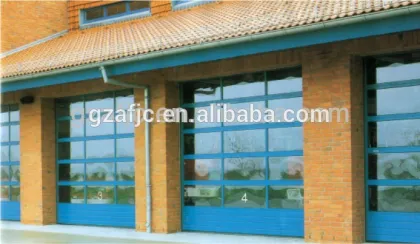 Guangzhou overhead garage doors, automatic sectional overhead pinch resistance garage door