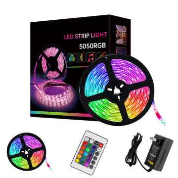 12V IR Remote Control RGB LED Strip Lights - 5050 Flexible Waterproof Lights with App Control