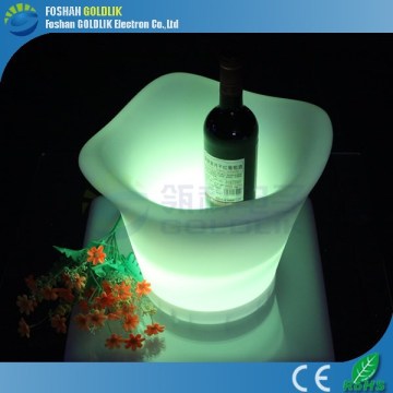 Computer Control Plastic Battery Rechargeable Ice Bucket Illuminated LED Beer Cooler