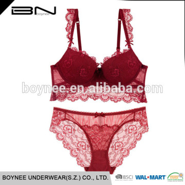2016 New Collection Sexy Push Up Bra And Panty Lingerie Set