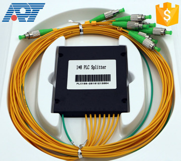 1 x 8 ABS Box Fiber Optic Equipment with PLC Splitter and Passive Optical Connector (1260-1650nm)